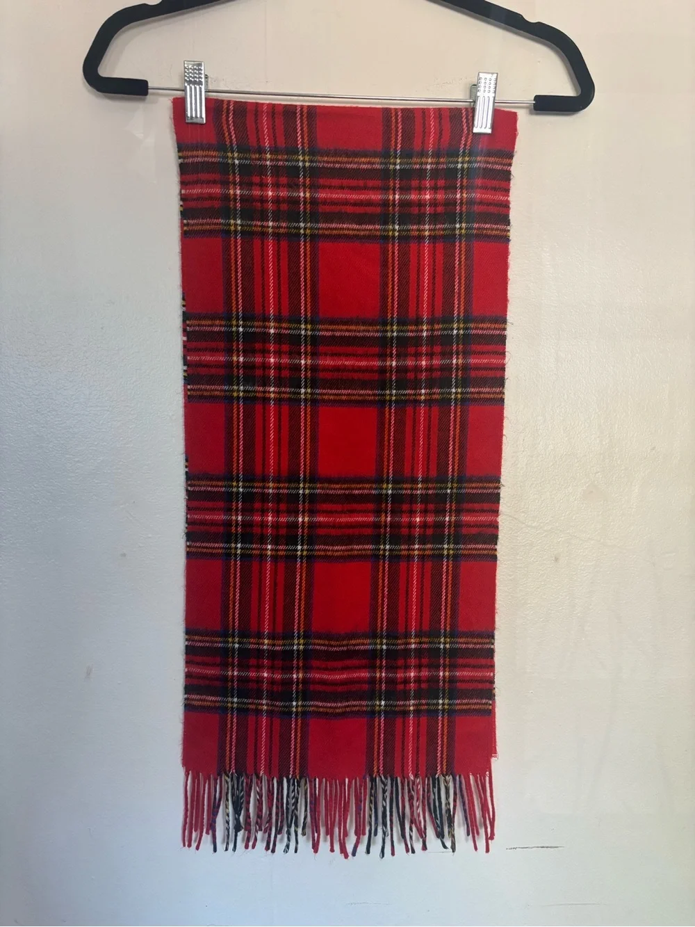 Christian Dior Plaid Cashmaire Acrylic Scarf